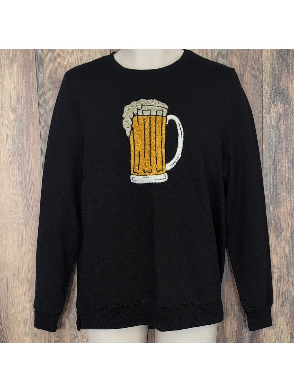 Sovereign Code LA Black Sweatshirt with Beer Mug Design M              M313